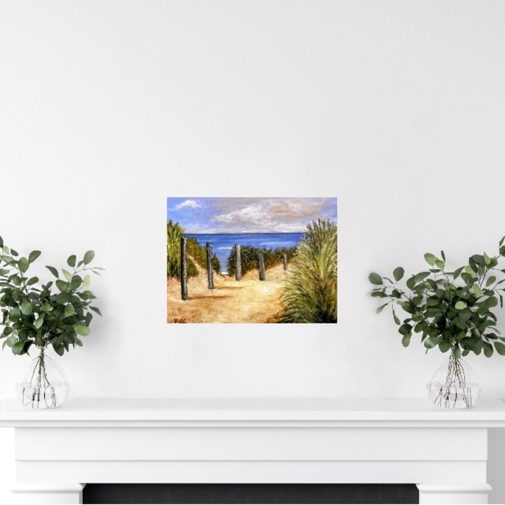 "SANDY DUNE" Original Acrylic Painting by mac, Signed by the artist, 12 x 20 - Picture 2 of 5